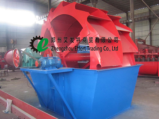 Wheel bucket sand washer