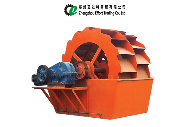 Wheel bucket sand washer