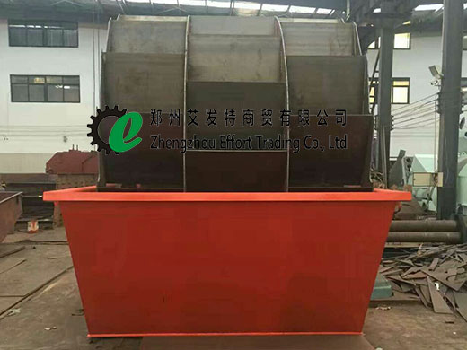 Wheel bucket sand washer